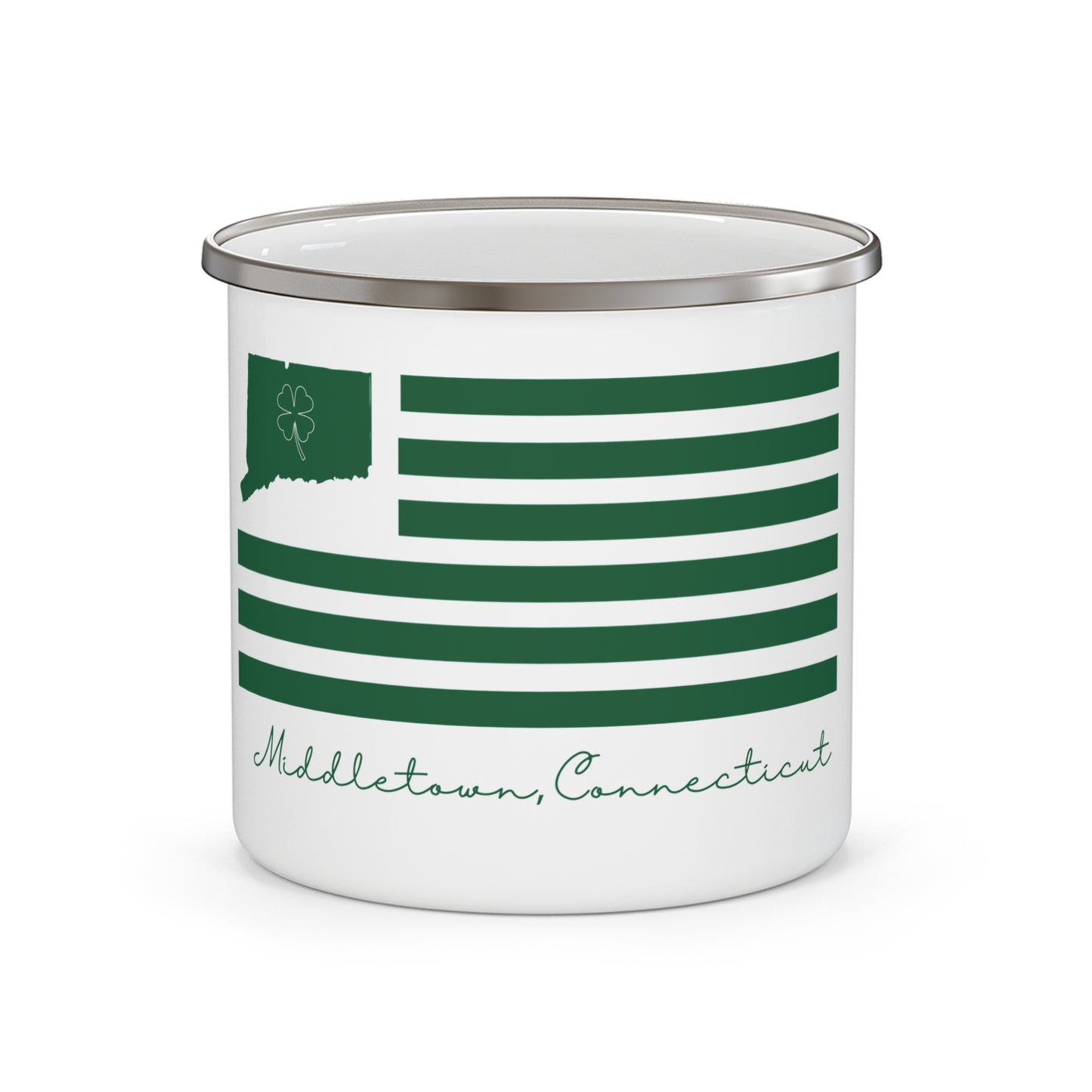 Middletown Connecticut St. Patrick’s Day Flag Enamel Camping Mug