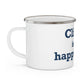Clinton is My Happy Place Enamel Camping Mug
