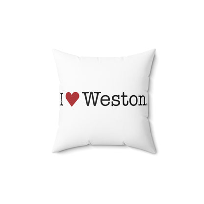 I Heart Weston. Spun Polyester Square Pillow