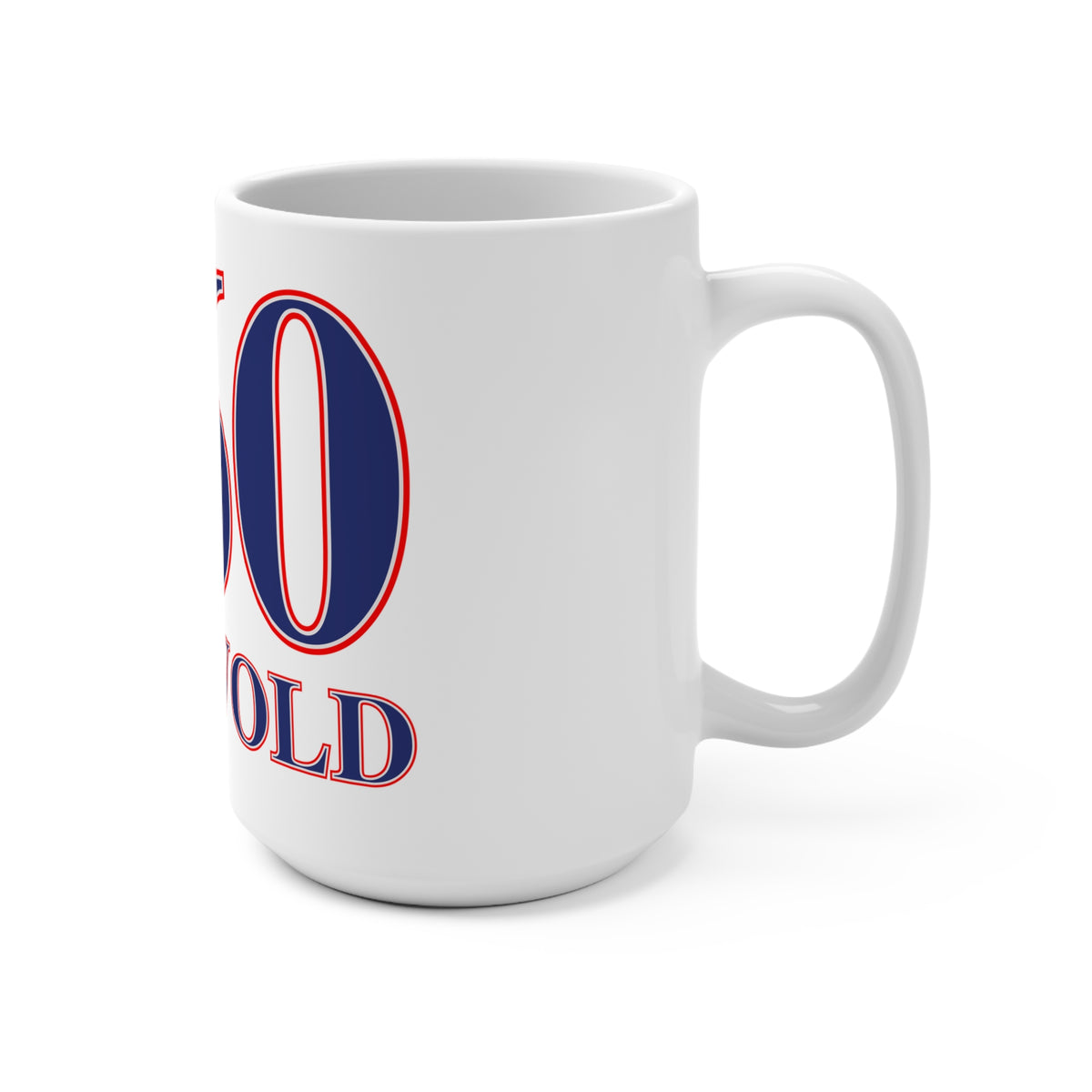 860 Griswold Red, White & Blue Mug 15oz