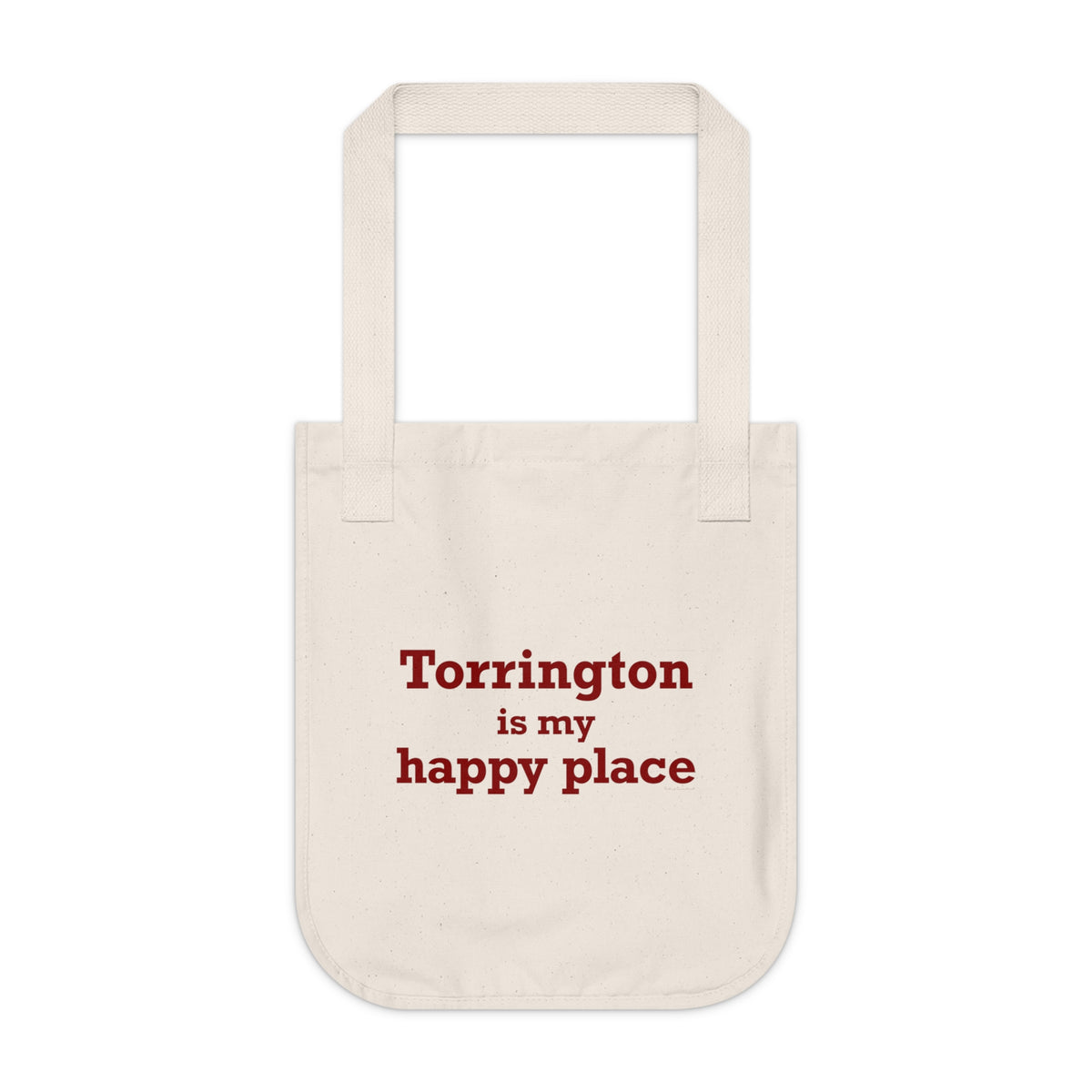 Torrington is My Happy Place Organic Canvas Tote Bag