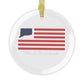 Tolland Connecticut Flag Glass Ornaments