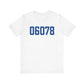 06078 Suffield Connecticut Zip Code Unisex Jersey Short Sleeve T-Shirt