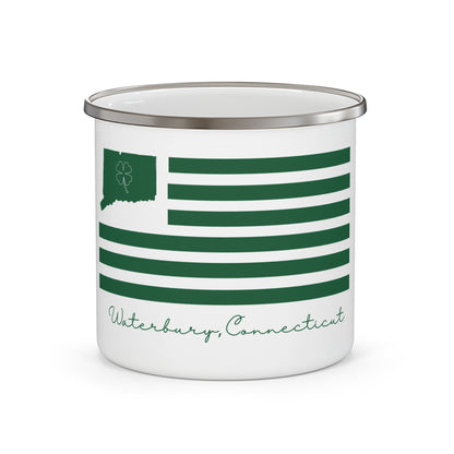 Waterbury Connecticut St. Patrick’s Day Flag Enamel Camping Mug