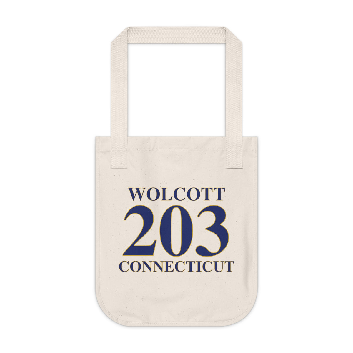 Wolcott 203 Connecticut Organic Canvas Tote Bag