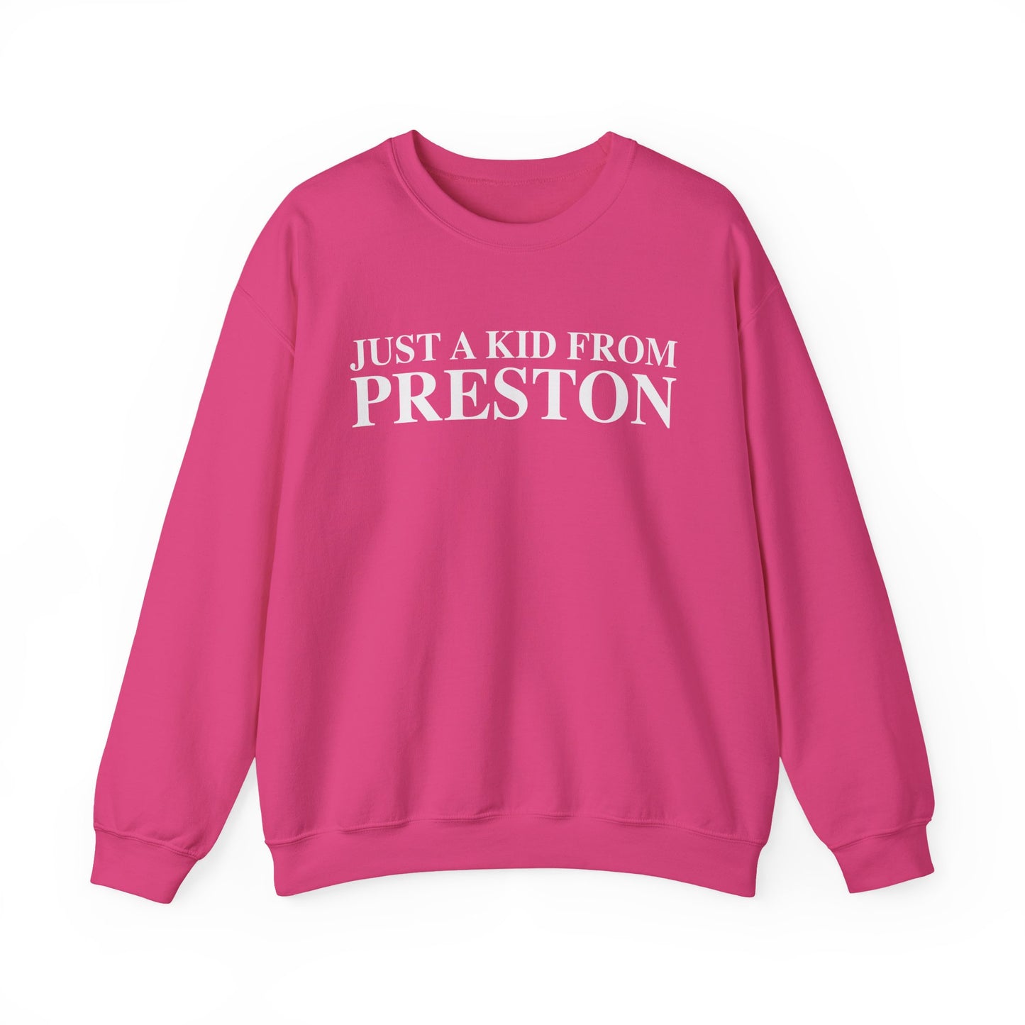 Just a kid from Preston Unisex Heavy Blend™ Crewneck Sweatshirt