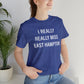 I Really Really Miss East Hampton (white) Unisex Jersey Short Sleeve Tee