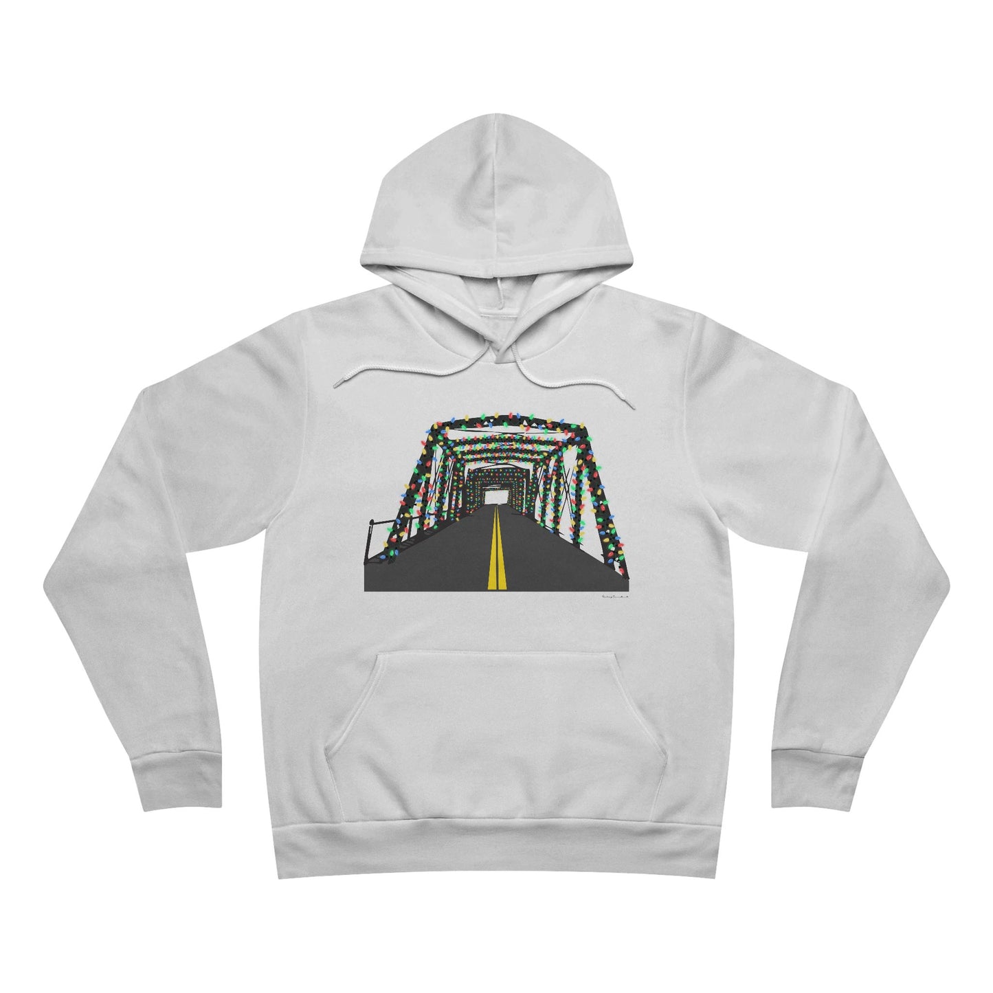 Saugatuck Bridge Lights Unisex Sponge Fleece Pullover Hoodie Sweatshirt