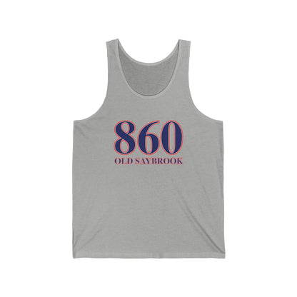 860 Old Saybrook Red White & Blue Unisex Jersey Tank Top