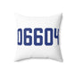 06604 Bridgeport Connecticut Zip Code Spun Polyester Square Pillow