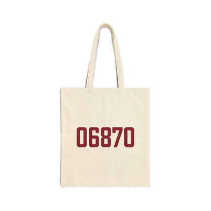 06870 - Greenwich Connecticut Zip Code Cotton Canvas Tote Bag
