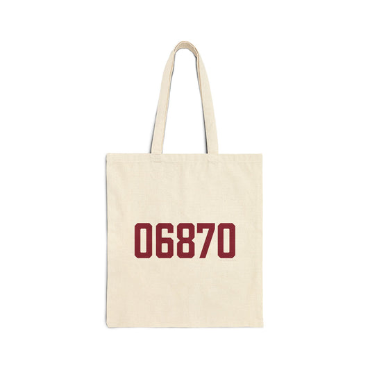 06870 - Greenwich Connecticut Zip Code Cotton Canvas Tote Bag