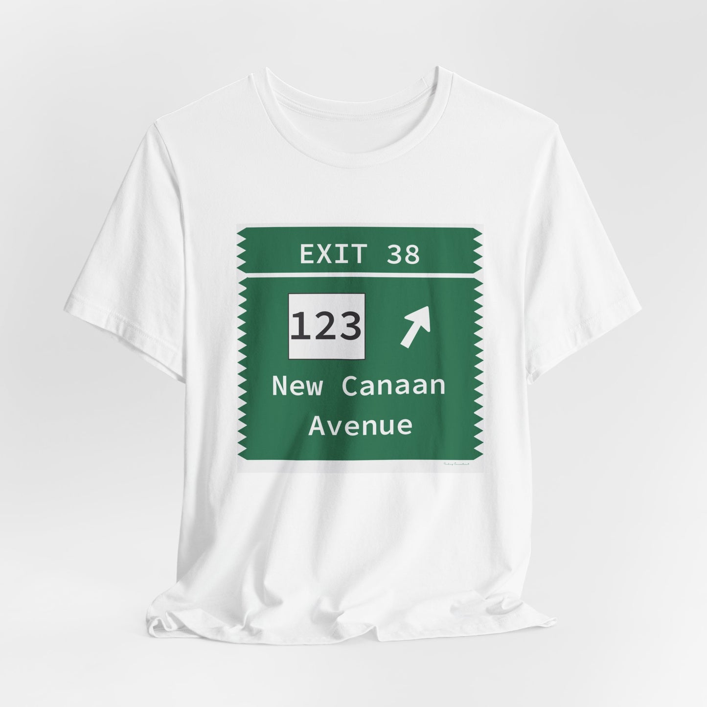 Vintage Merritt Parkway Exit 38 Sign Unisex Jersey Short Sleeve T-Shirt