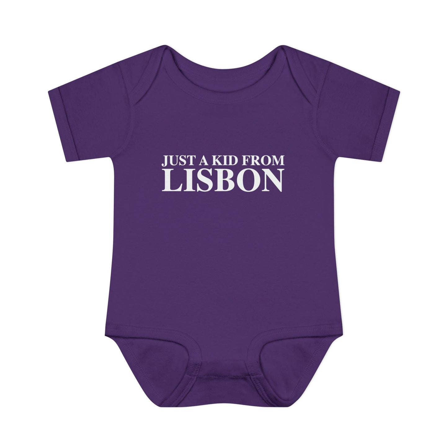 Just a kid from Lisbon Infant Baby Rib Bodysuit