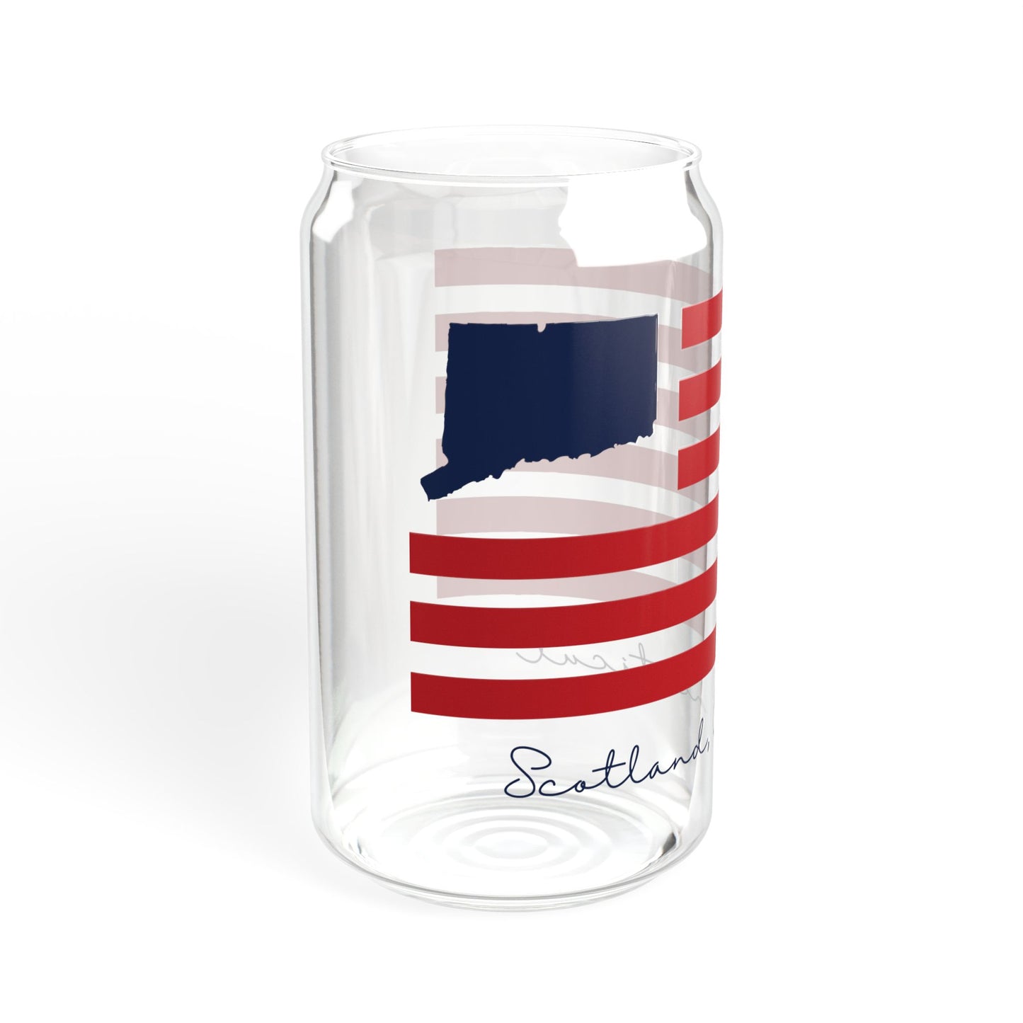 Scotland Connecticut Flag Sipper Glass, 16oz