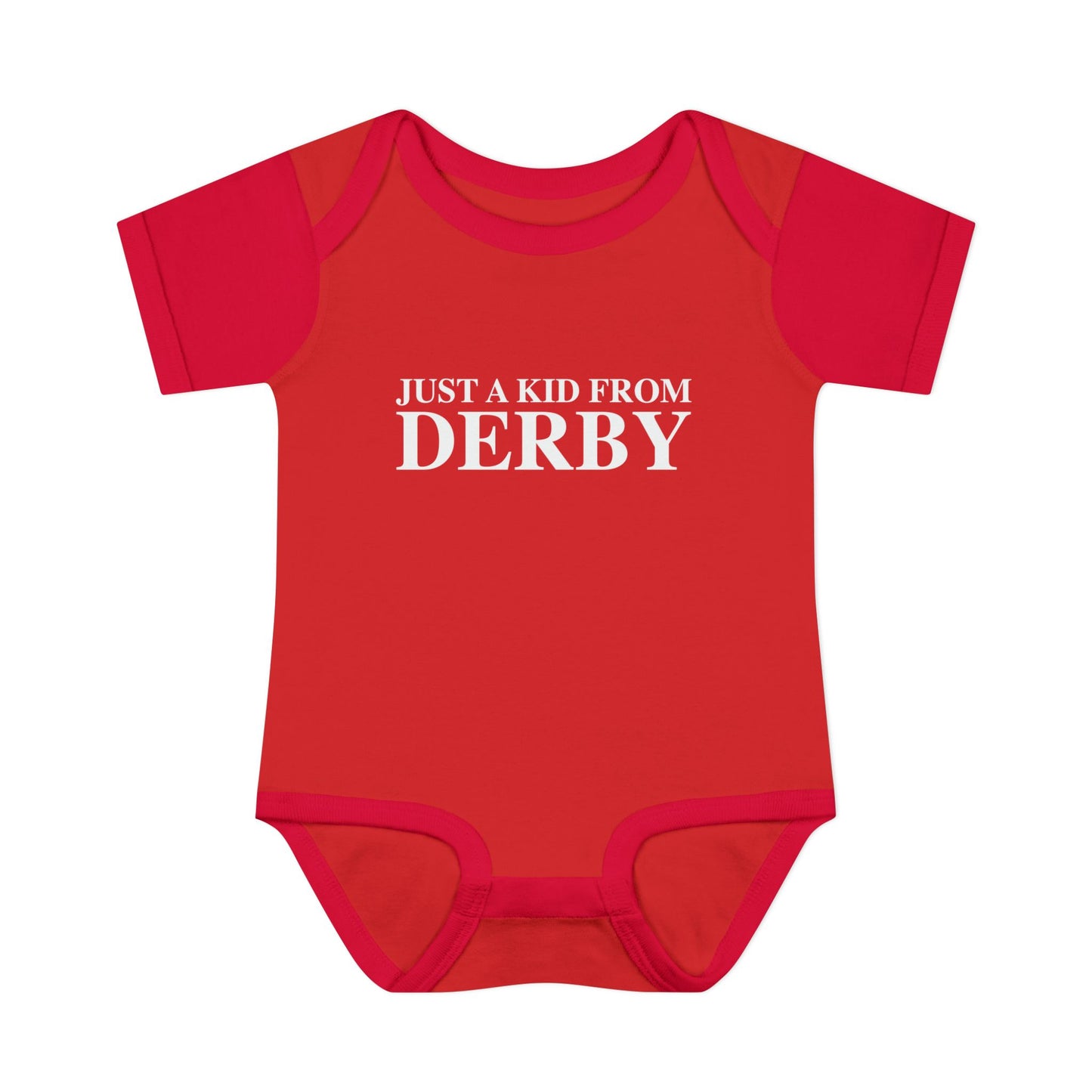 Just a kid from Derby Infant Baby Rib Bodysuit