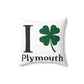 I Clover Plymouth Spun Polyester Square Pillow