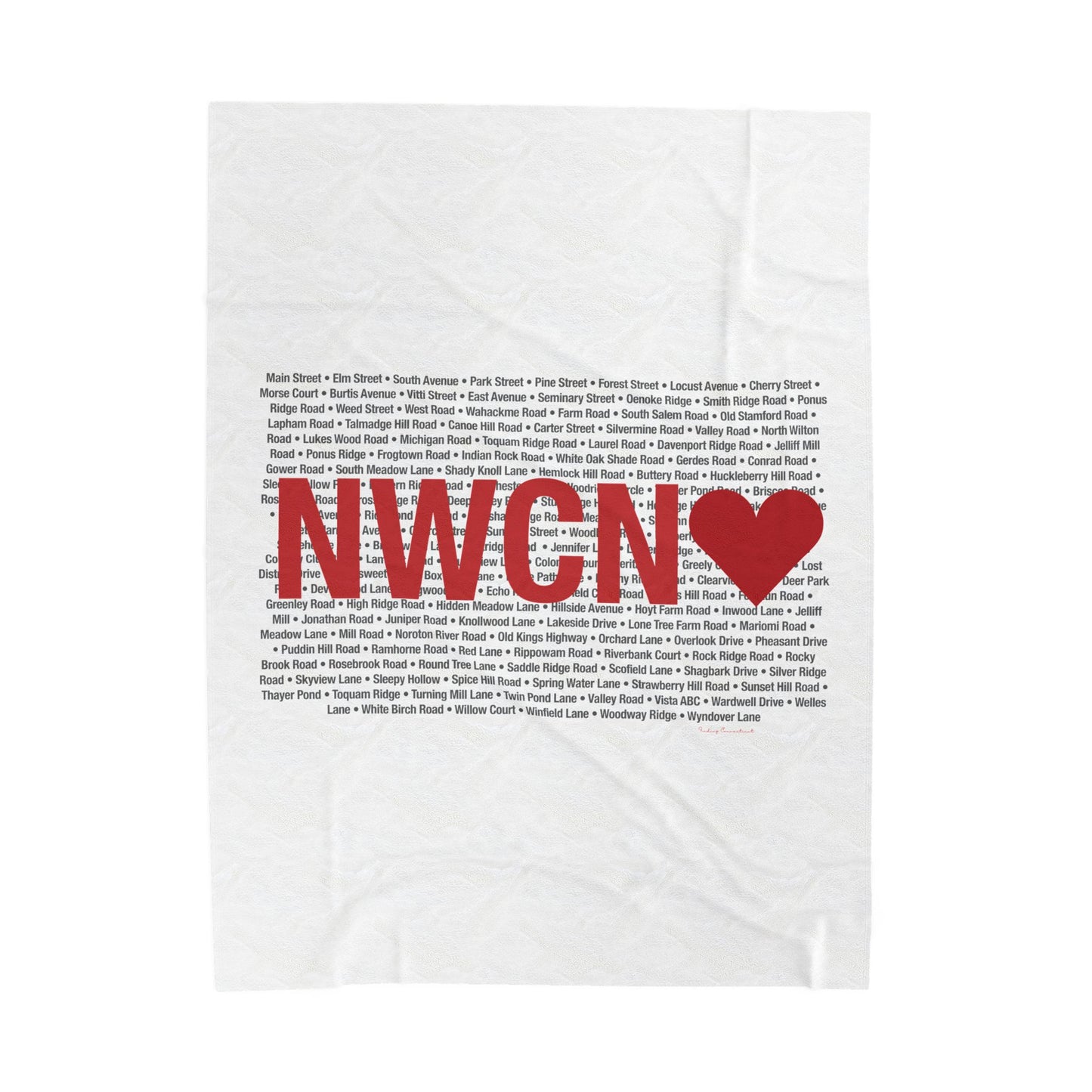 New Canaan Love Velveteen Plush Blanket