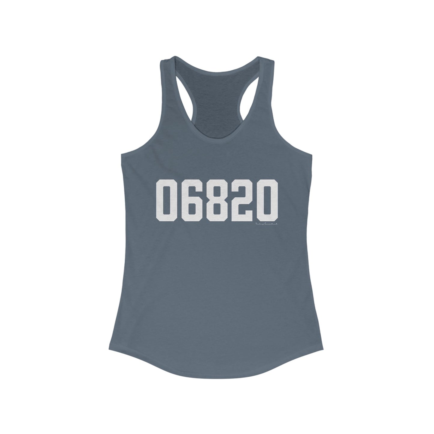 06820 - Darien CT Zip Code Women's Ideal Racerback Tank Top