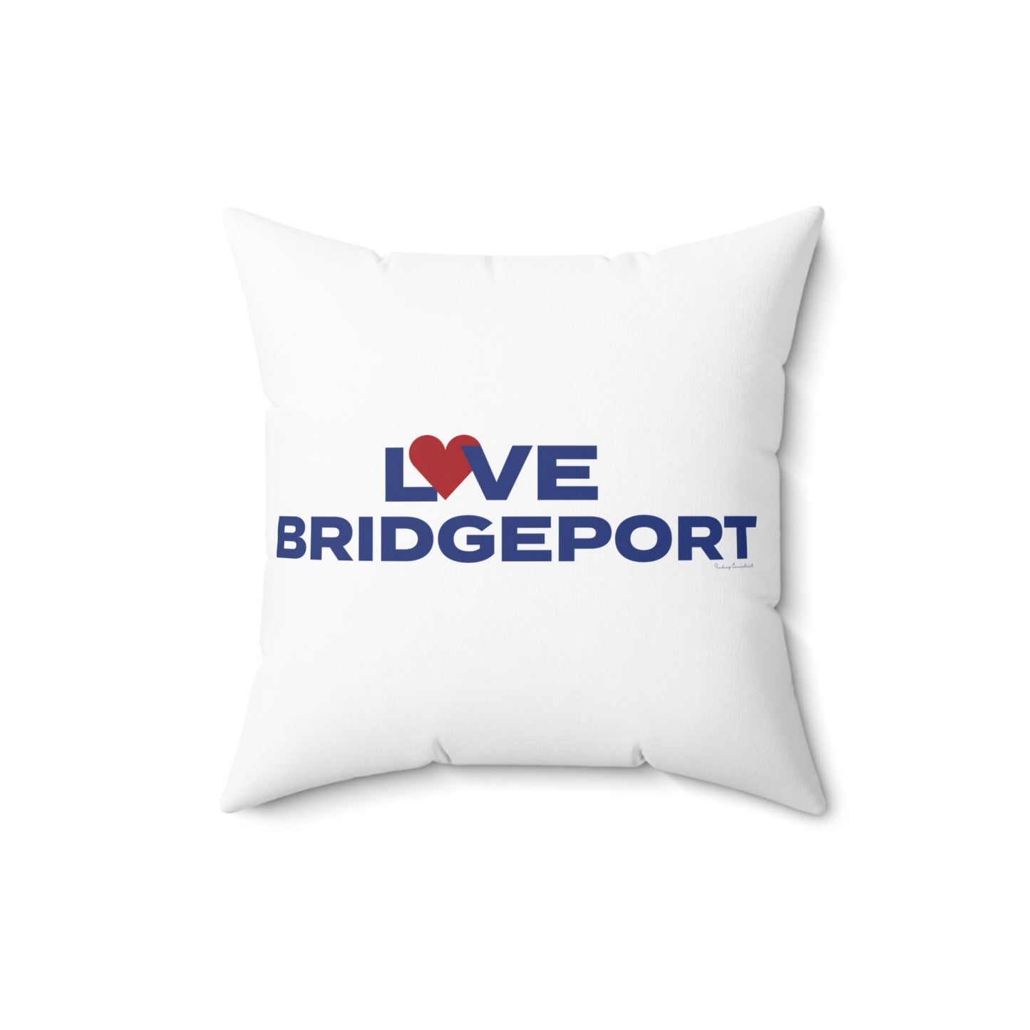 Love Bridgeport Spun Polyester Square Pillow