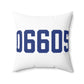 06605 Bridgeport Connecticut Zip Code Spun Polyester Square Pillow