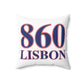 860 Lisbon Red, White & Blue Spun Polyester Square Pillow