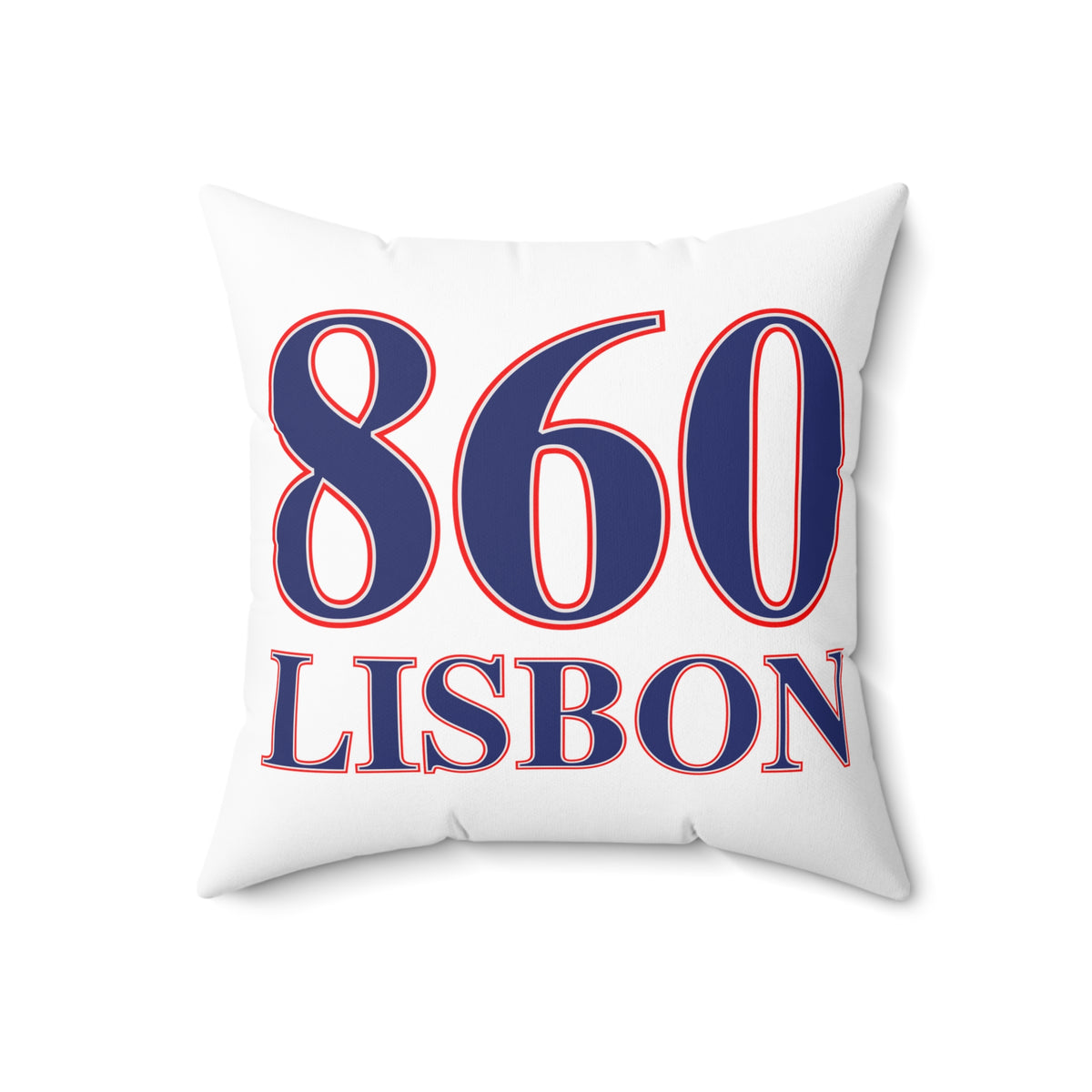 860 Lisbon Red, White & Blue Spun Polyester Square Pillow