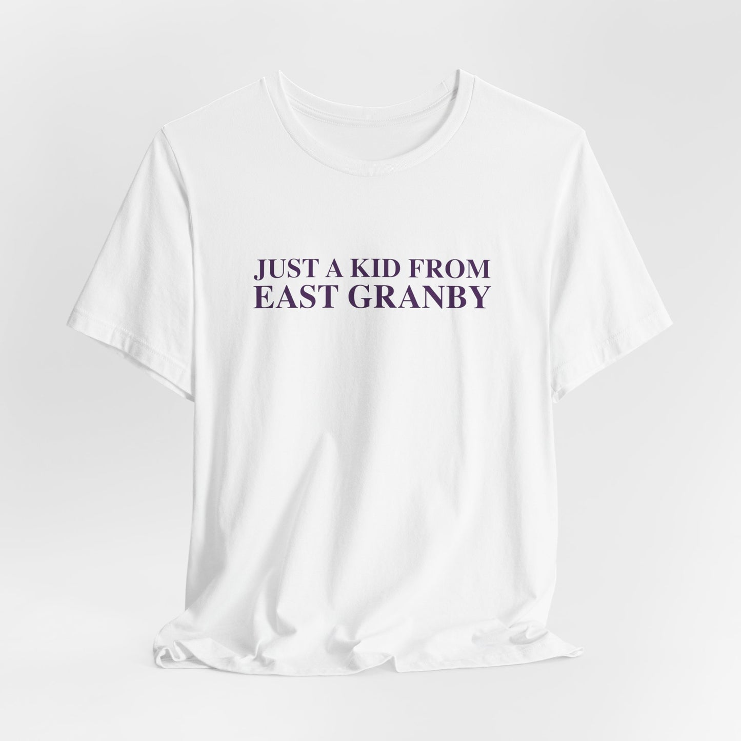Just a kid from East Granby Unisex Jersey Short Sleeve T-Shirt