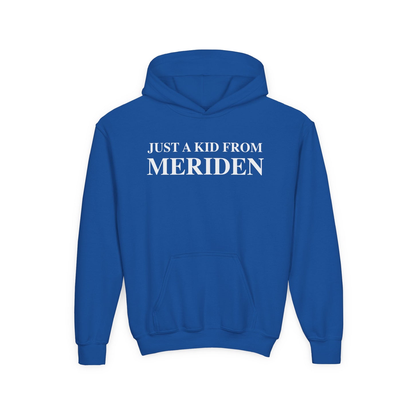 Just a kid from Meriden Youth Heavy Blend Hooded Sweatshirt