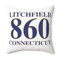 Litchfield 860 Connecticut Polyester Square Pillow
