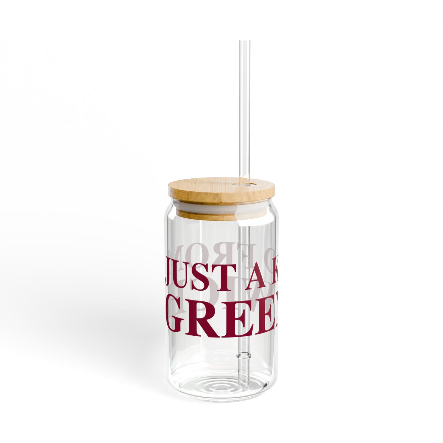 Just a kid from Greenwich Sipper Glass, 16oz
