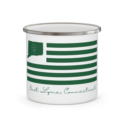 East Lyme Connecticut St. Patrick’s Day Flag Enamel Camping Mug