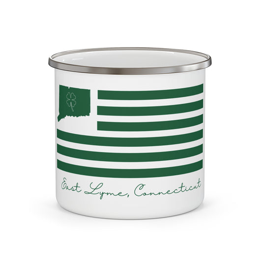 East Lyme Connecticut St. Patrick’s Day Flag Enamel Camping Mug