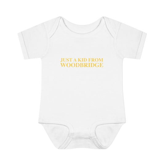 Just a kid from Woodbridge Infant Baby Rib Bodysuit