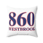860 Westbrook Red, White & Blue Spun Polyester Square Pillow