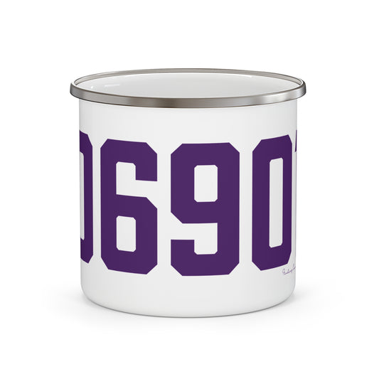 06901 Stamford Connecticut Zip Code Enamel Camping Mug
