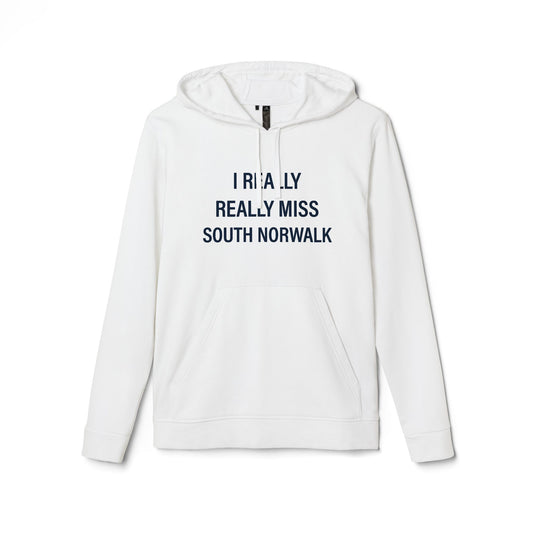 I Really Really Miss South Norwalk adidas Unisex Fleece Hoodie