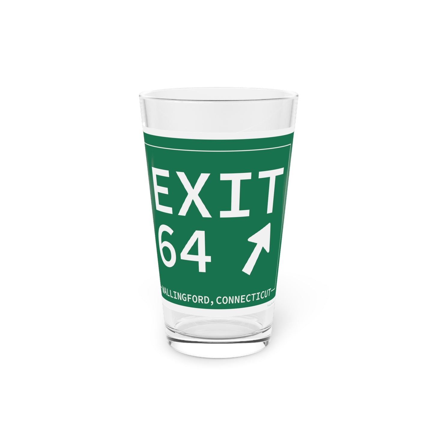 Vintage Exit 64 WCP Sign Pint Glass, 16oz