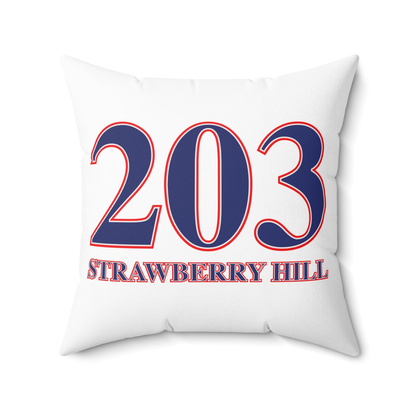 203 Strawberry Hill Red, White & Blue Spun Polyester Square Pillow