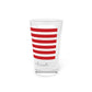 Shelton Connecticut Flag Pint Glass, 16oz