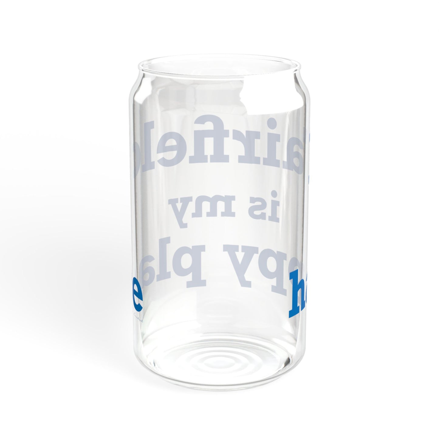 Fairfield Is My Happy Place Sipper Glass, 16oz