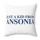 Just a kid from Ansonia Polyester Square Pillow