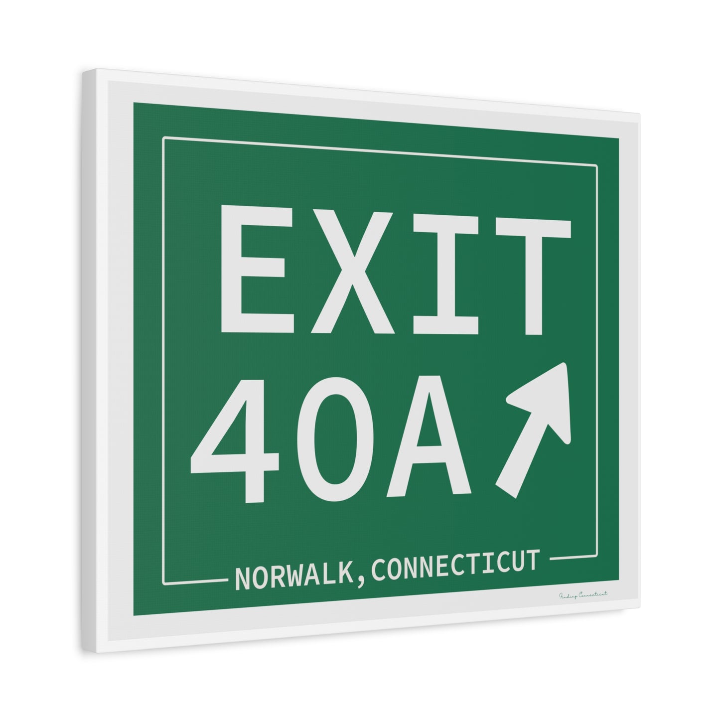 Vintage Exit 40A Merritt Parkway Sign Matte Canvas, Stretched, 1.25"