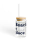 Compo Beach Is My Happy Place Sipper Glass, 16oz