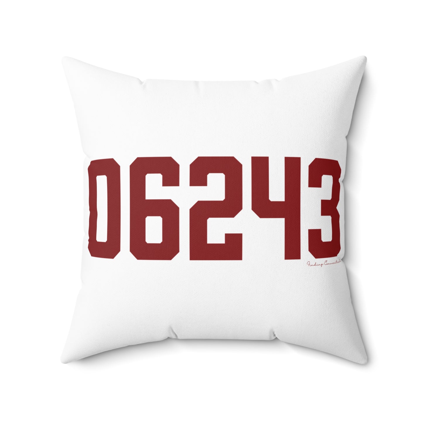 06243 Killingly  Connecticut Zip Code Spun Polyester Square Pillow