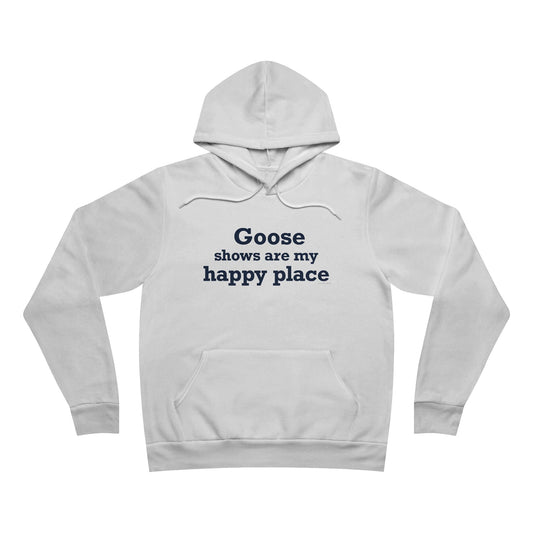 Goose shows are my Happy Place  - Blue Unisex Sponge Fleece Pullover Hoodie