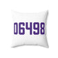06498 Westbrook Connecticut Zip Code Spun Polyester Square Pillow