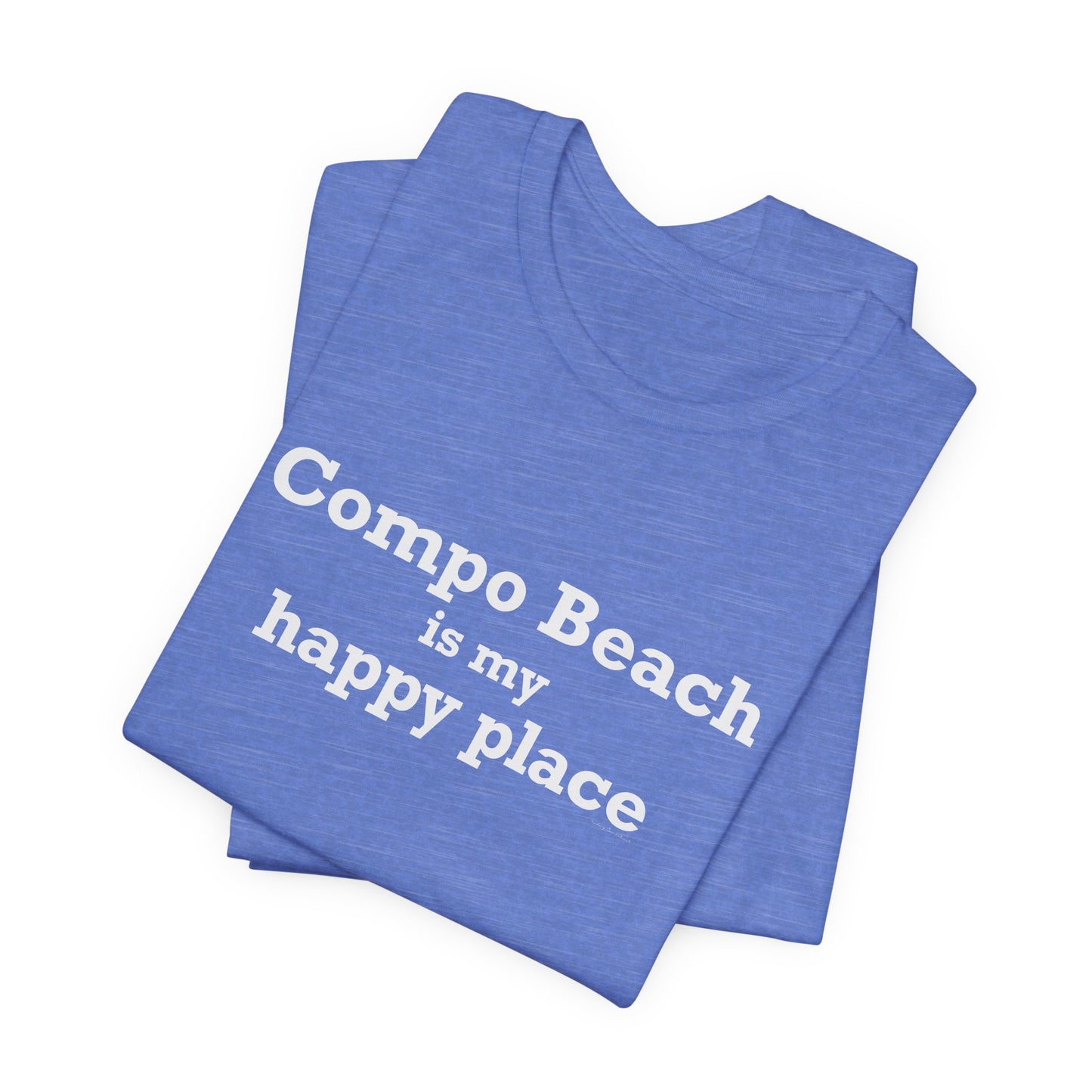Compo Beach Is My Happy Place Unisex Jersey Short Sleeve T-Shirt