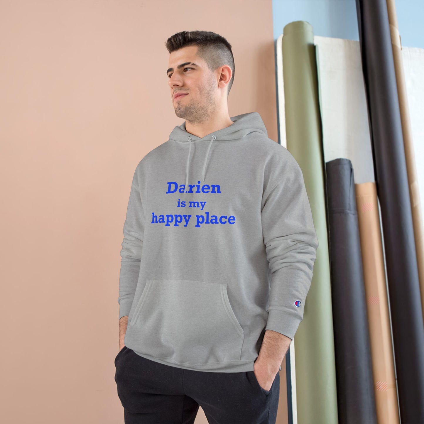 Darien Is My Happy Place Champion Hoodie