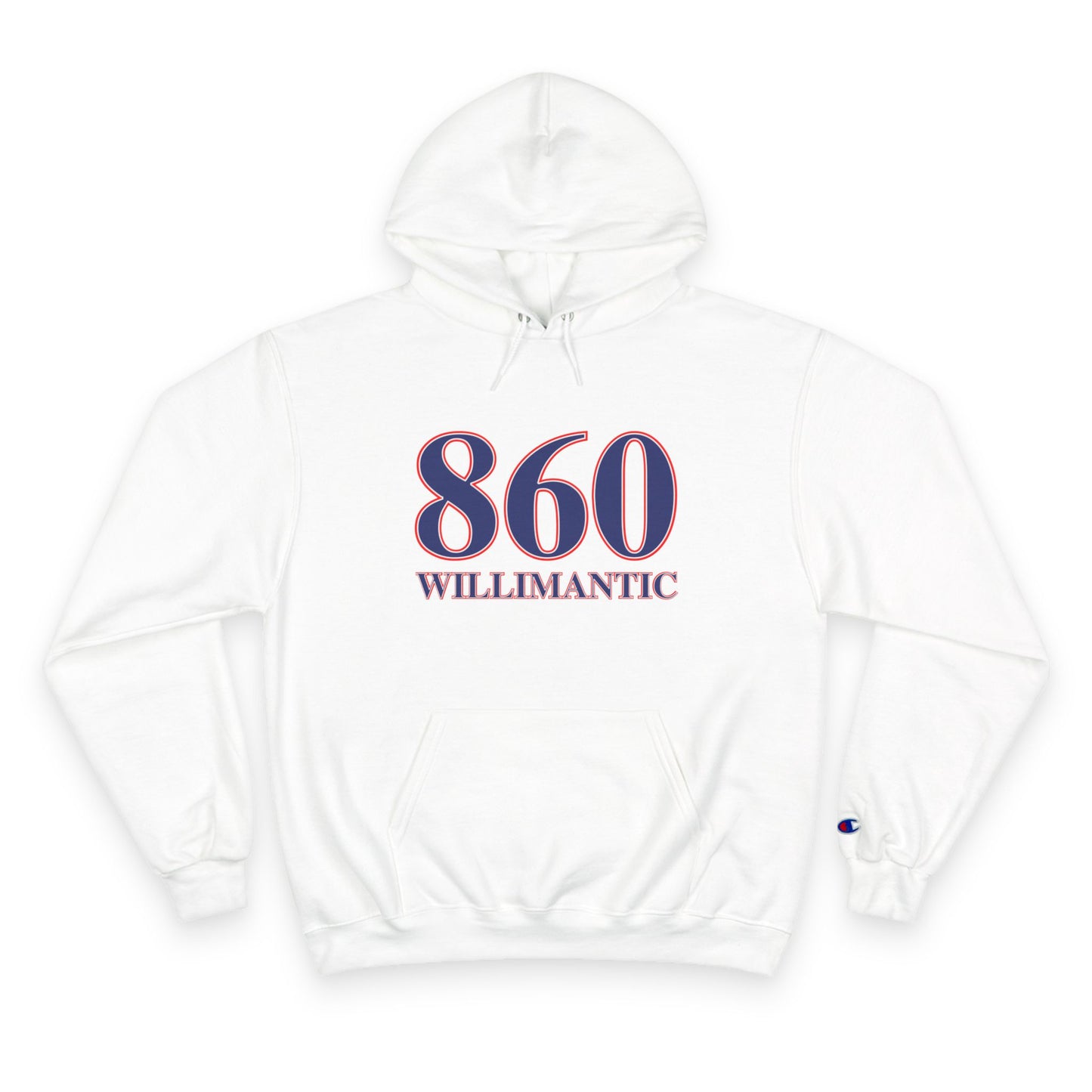860 Willimantic Red, White & Blue Champion Hoodie